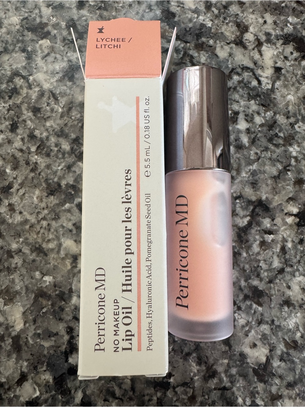 *BRAND NEW IN BOX* Perricone MD No Makeup Lip Oil — Lychee (Soft Peach Pink)